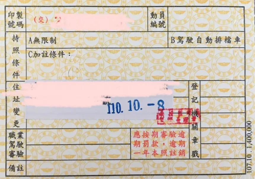 駕照換發流程